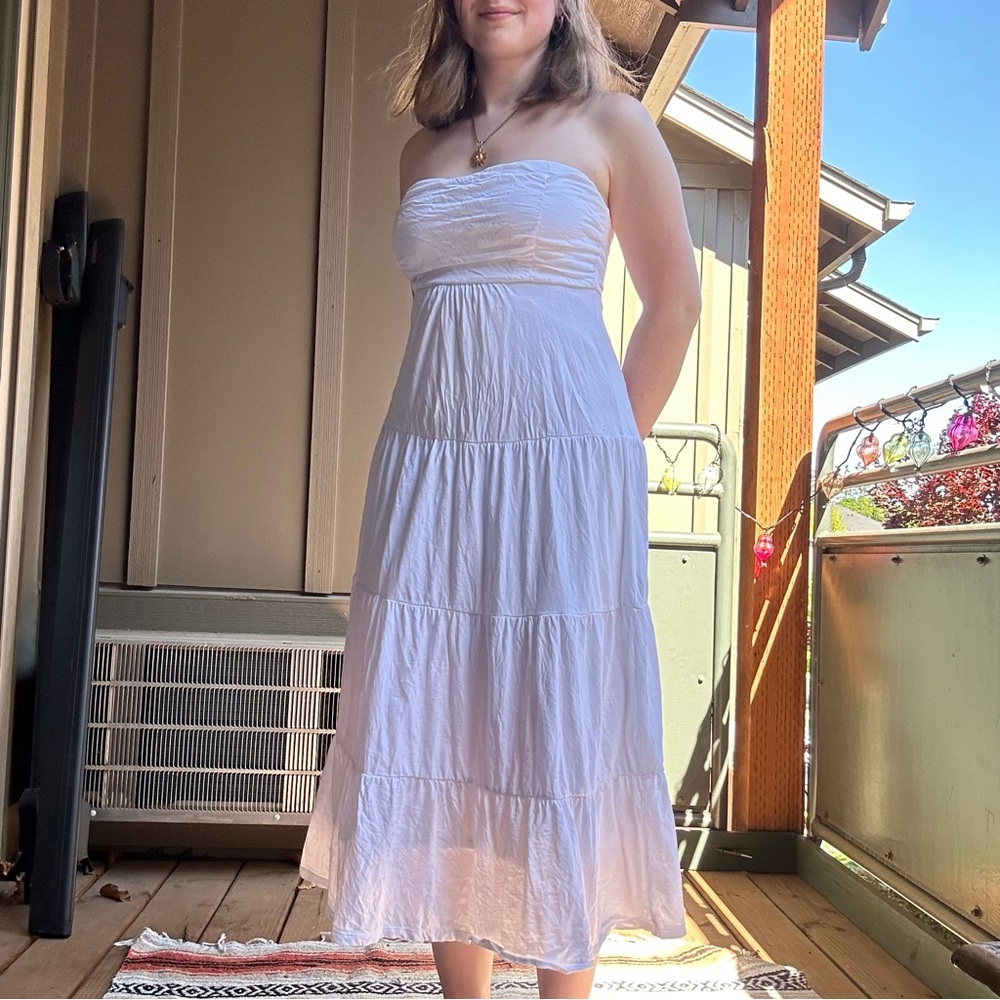 Vintage white midi dress